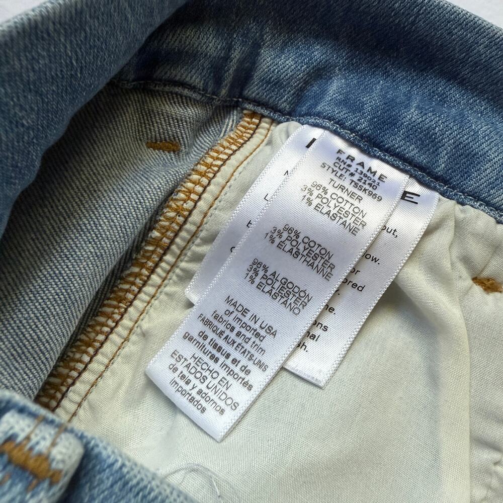 Frame denim skirt, size 30, above knee length, medium wash, EUC - Picture 5 of 6